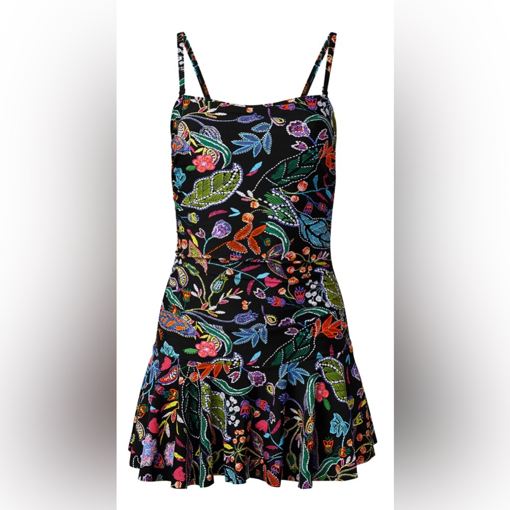 Venus Skirted Swim Dress Midnight Elegance - 4